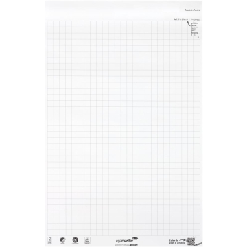Legamaster flipchartpapier Sketch ECO, ft 98 x 65 cm, geruit, 20 vel, pak van 5 stuks