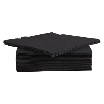 Cosy & Trendy servet, 38 x 38 cm, zwart, 40 stuks