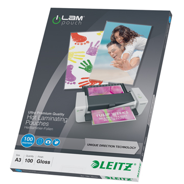 Leitz lamineeretuis Ilam ft A3, 2 x 100 micron, (200 micron), pak van 100 stuks