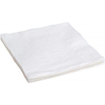 Servetten, ft 24 x 24 cm, 2-laags, wit, pak van 10 x 400 stuks
