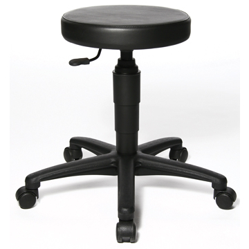 Topstar kruk Tec 70, zonder voetring, met wieltjes, zwart