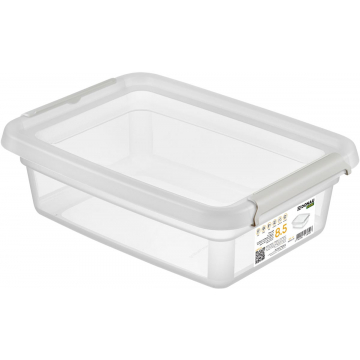 DONAU Home opbergdoos, 8,5 liter, transparant