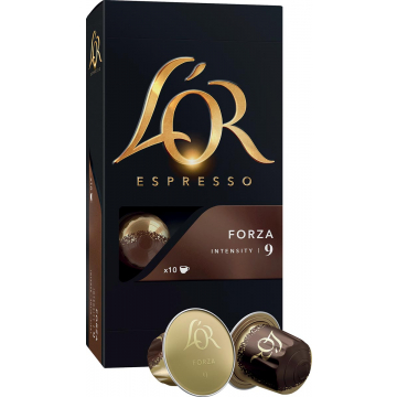 Douwe Egberts capsules voor espressomachines L'Or, Forza, pak van 20 capsules