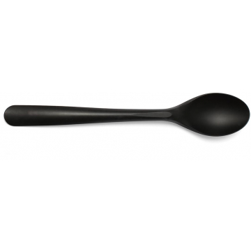 Folia lepel, herbruikbaar, uit CPLA, 19 cm, zwart, pak van 50 stuks