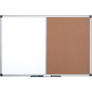 Pergamy combibord, kurk en magnetisch whiteboard, ft 60 x 90 cm