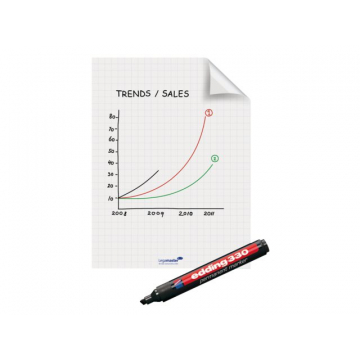 Magic-Chart Legamaster flipchart 60x80cm wit met ruit