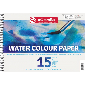 Talens Art Creation aquarelpapier 240 g/m² ft A4, blok met 15 vellen