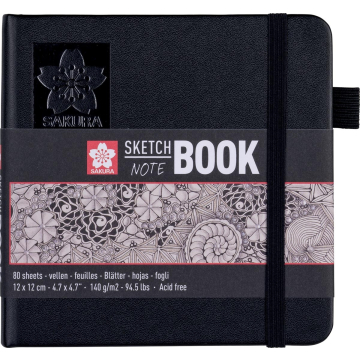 Sakura schetsboek Note, wit, ft 12 x 12 cm