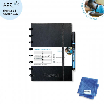 Correctbook Premium A5 gelijnd uitwisbaar / herbruikbaar schrift, zwart