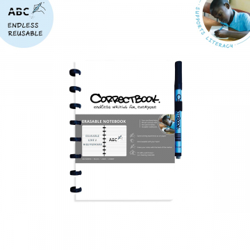 Correctbook A5 gelijnd herbruikbaar schrift, wit