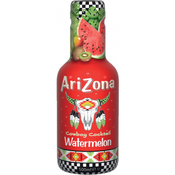 Arizona ijsthee Watermelon, flesjes van 0,5 L, pak van 6