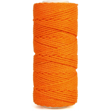 Bouhon macramétouw 200 g, ca.130 m, dikte: 2 mm, oranje