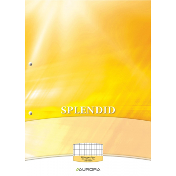 Aurora Splendid cursusblok, ft A4, 70 g/m², 2-gaatsperforatie, commercieel geruit, 100 vel