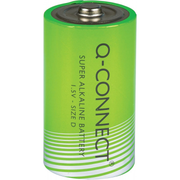 Q-Connect batterijen D, blister van 2 stuks