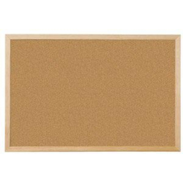Q-Connect kurkbord met houten frame 40 x 30 cm
