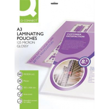 Q-Connect lamineeretui A3 2x 125 micron 25 stuks