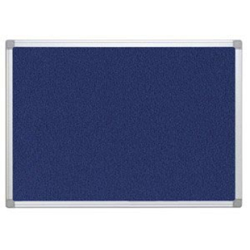 Q-Connect textielbord met aluminium frame 60 x 45 cm blauw