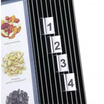 Q-Connect tabs voor display systeem 25 mm geassorteerde kleuren 10 stuks