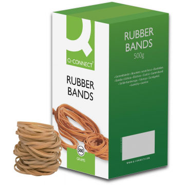 Q-CONNECT elastieken, breedte 3 mm, lengte 80 mm, nr 32, doos van 500 g