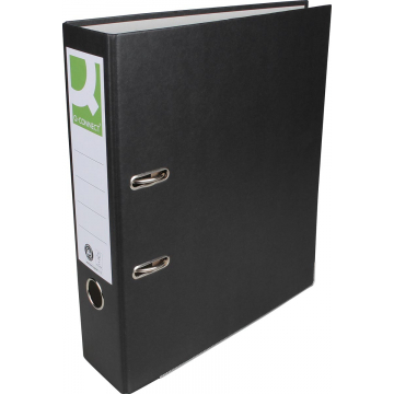Q-CONNECT ordner, voor ft A4, uit Recycolor papier, rug van 8 cm, zwart