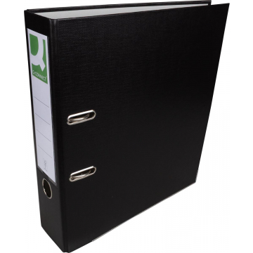 Q-CONNECT ordner, voor ft A4, uit PP en papier, met beschermrand, rug van 8 cm, zwart