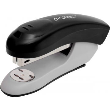 Q-CONNECT nietmachine, kunststof, half strip, 20 blad, zwart