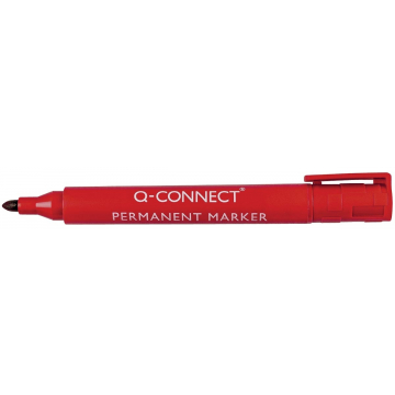 Q-Connect permanente marker, ronde punt, rood