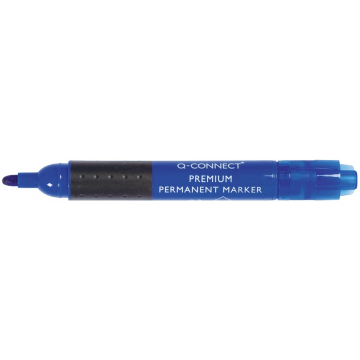 Q-Connect premium permanent marker, ronde punt, blauw