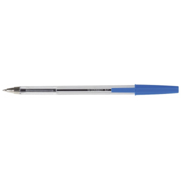 Q-Connect balpen met dop, medium punt, blauw