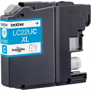 Brother inktcartridge cyaan, 1.200 pagina's - OEM: LC-22UC