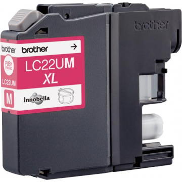 Brother inktcartridge magenta, 1.200 pagina's - OEM: LC-22UM