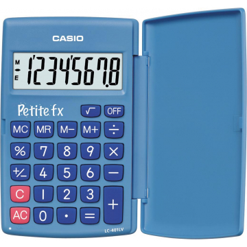 Casio zakrekenmachine Petite FX, blauw