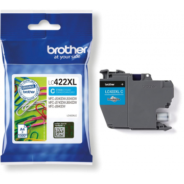 Brother inktcartridge, 1.500 pagina's, OEM LC-422XLC, cyaan