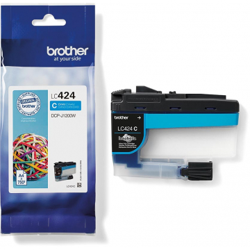 Brother inktcartridge, 750 pagina's, OEM LC-424C, cyaan