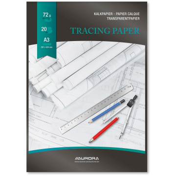 Aurora millimeterpapier, ft A3, blok van 50 vel