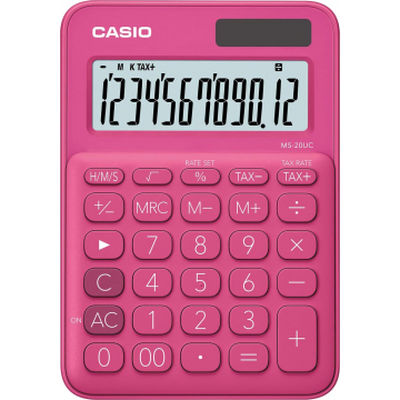 Casio bureaurekenmachine MS-20UC, rood