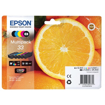 Epson inktcartridge 33, 5 kleuren, 200 - 300 pagina's - OEM: C13T33374011