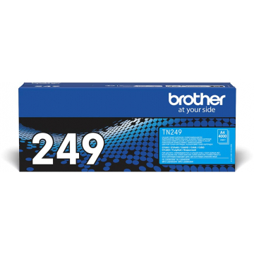 Brother toner, 4.000 pagina's, OEM TN-249C, cyaan