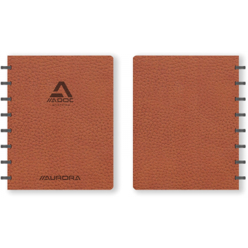 Adoc Business schrift, ft A5, 144 bladzijden, geruit 5 mm, bruin