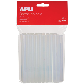 Apli transparante lijmpatronen 7,5 mm, blister met 25 stuks