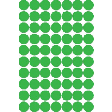Apli ronde etiketten in etui diameter 19 mm, groen, 560 stuks, 70 per blad