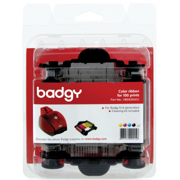 Badgy toebehoren voor badgeprinter Kleurenlint 100 x afdrukken Voor Badgy 1