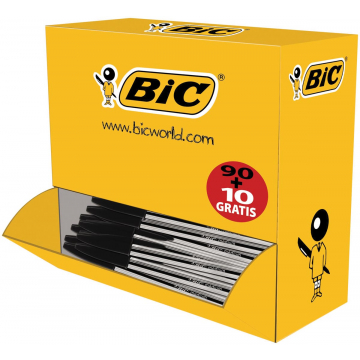 Bic Balpen Cristal Medium Voordeelpak zwart