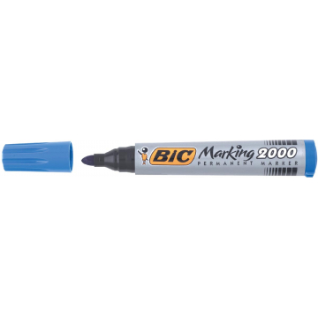 Bic permanent marker 2000-2300 blauw, schrijfbreedte 1,7 mm, ronde punt