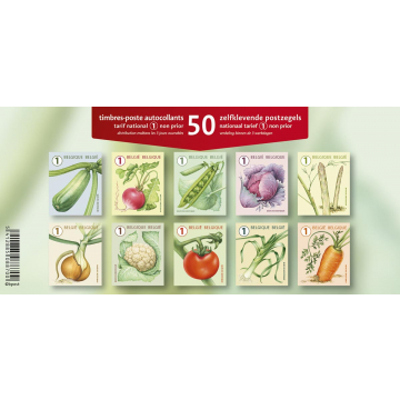 Bpost postzegel nationaal, groenten, blister van 50 stuks, non-prior