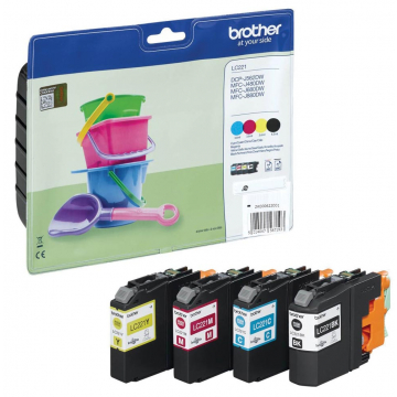 Brother inktcartridge 4 kleuren, 260 pagina's - OEM: LC-221VALBP