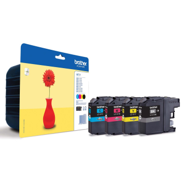 Brother inktcartridge 4 kleuren, 300 pagina's - OEM: LC-121VALBP