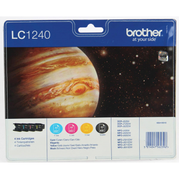 Brother Inktcartridge MultiPack Bk,C,M,Y - 600 pagina's - LC1240VALBP