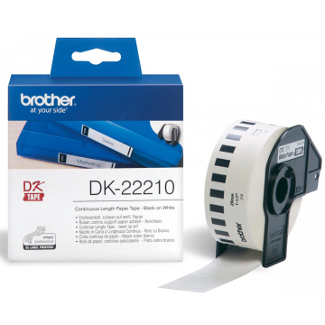 Brother tape voor QL 29 mm, witte papiertape