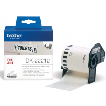 Brother tape voor QL 62 mm, witte filmtape